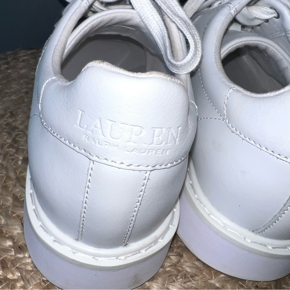 Lauren Ralph Lauren Angeline 4 Leather Sneakers - Picture 6 of 9